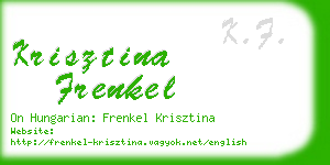 krisztina frenkel business card